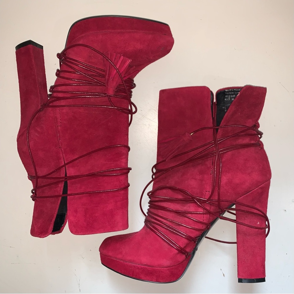 uloeven burgundy aldo booties